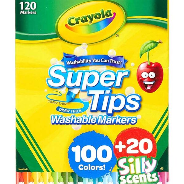 Crayola Super Tips 120 Plumones Lavables