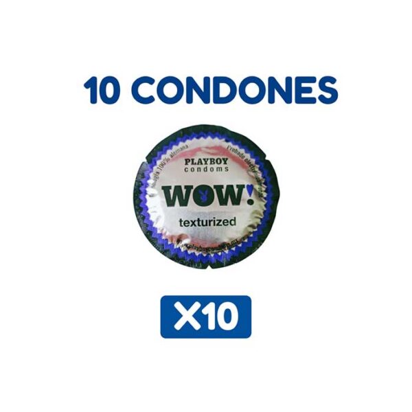 Paquete 10 Condones Playboy Texturizado y Extrasentive