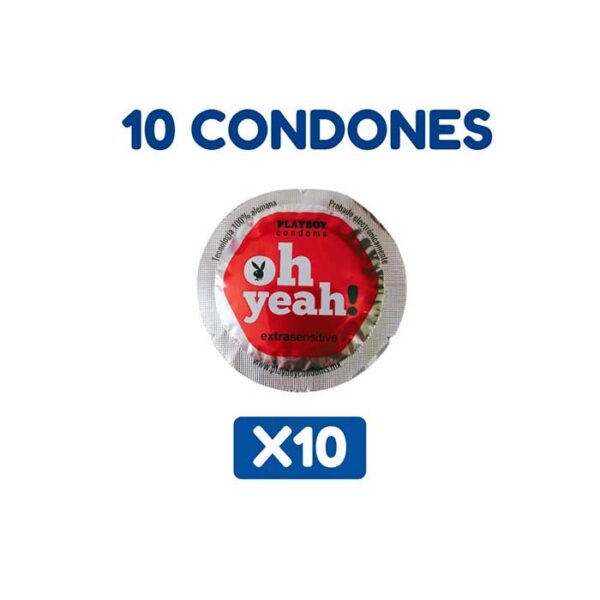 Paquete 10 Condones Playboy Texturizado y Extrasentive