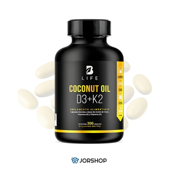 Vitamina D3 y K2 Aceite de Coco B Life